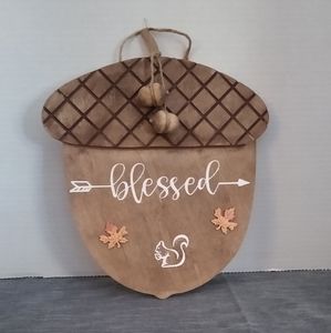 Acorn wall hanger chalk couture
